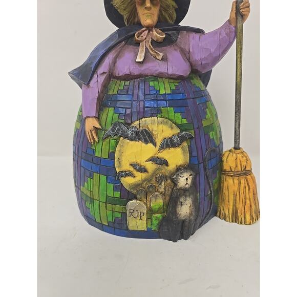 Jim Shore 2004 Let The Magic Begin Halloween Witch Cat Heartwood Creek JS1 - Picture 3 of 8